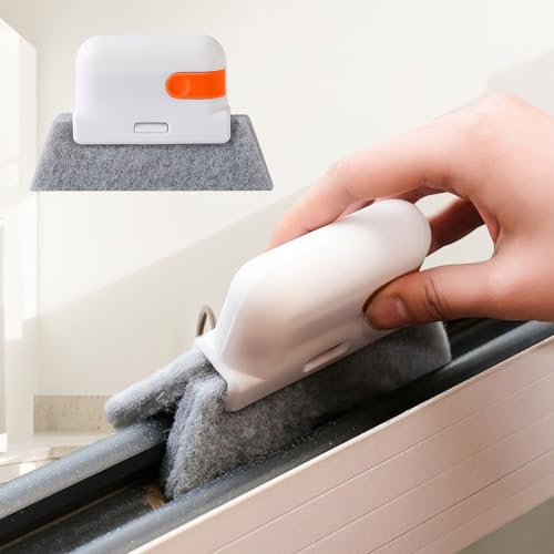Window Track Cleaning Brush – Single Handheld Brush for Sliding Door, Window Sills, Small Gaps, and Crevices, Efficient Dirt and Water Stain Removal - color: 1orange