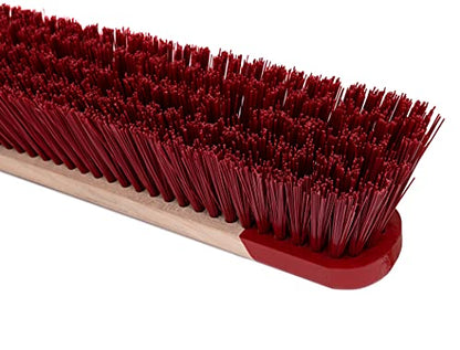 Harper 24 Inch Premium Indoor/Outdoor Wet/Dry, Dirt, Soil, Mulch All-Purpose Push Broom with Semi-Stiff Bristles, Grass and Oil, Wood Handle - style: Premium Indoor/Outdoor Wet/Dry Push Broom