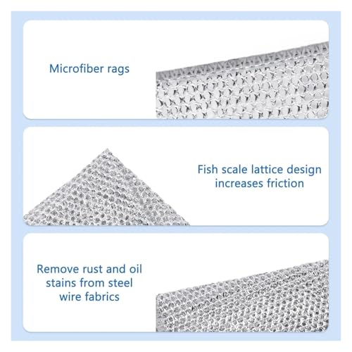 30/60 PCS Non-Scratch Stainless Steel Scrubbers – Heavy-Duty Cleaning Pads for Kitchen and Bathroom Surfaces(30pcs)