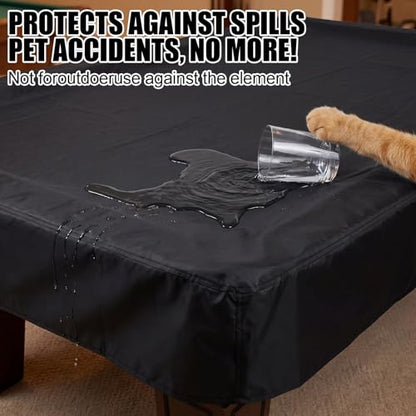 Outus 8 ft Billiard Pool Table Cover Waterproof Oxford Cloth Table Cover with Sticky Lint Roller Rain Dust Sun Protection Furniture Guard for Game Room Snooker Patio Outdoor Indoor Use