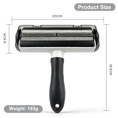 Reusable Pet Hair Remover Roller – Self Cleaning Lint Roller for Dog & Cat Hair – Removes Pet Fur from Couch, Furniture, Carpet & Clothes – No Refills Needed