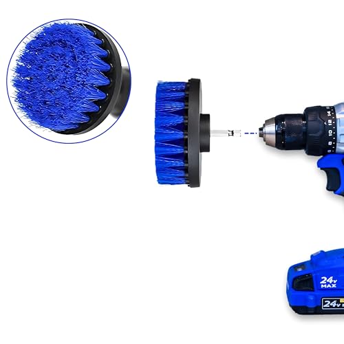 Diamond Shine 4" Medium Drill Brush Attachment with 6" Extension – Power Scrubber for Tile, Grout, Bathtub, Shower, Sink & Multi-Surface Cleaning
