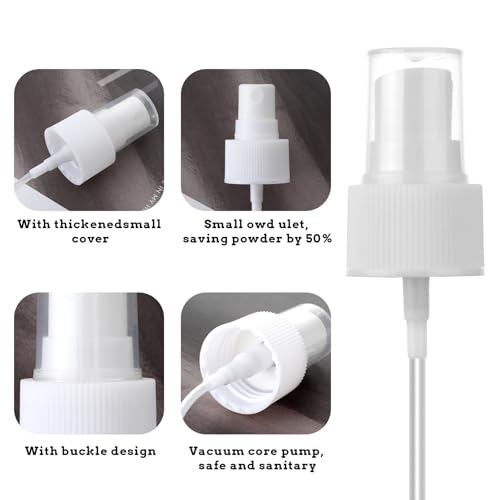 Salbsever 4 Pack Spray Bottle Top, Spray Bottle Nozzle Sprayer Tops Replacement Pump Plastic for Essential Oil Bottles, White