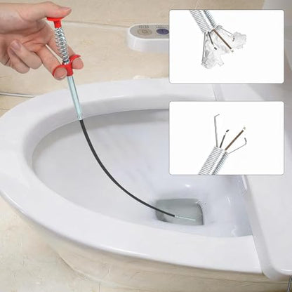 (76 inch) Drain Snake, Drain Clog Remover - Gutter Cleaning Tools Cleaner for Toilet Sewer Shower Kitchen Bathroom Tub Tool, Flexible Grabber Claw Pick Up Reacher - style: 76 IN