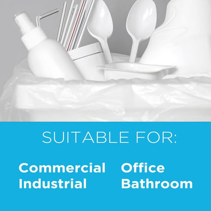 Highbar Select 16 Gallon Trash Bags - 8 micron, 1000 Per Case, 24" x 33", 20 Rolls of 50, High Density Clear Trash Can Liners, Ideal for Commercial, Industrial, Office, and Bathroom Use - style: 12-16 Gal, 8 Micron Equiv, 1,000 Count, Clear
