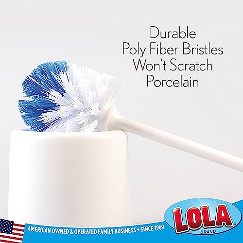 LOLA Classic Toilet Brush, Durable Fiber Stiff Bristles, Compact Size, Non-Scratch, Long-Lasting - 1 Pack - size: 1 Pack