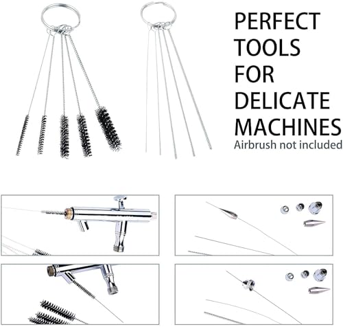 ABEST 3 Set Airbrush Spray Cleaning Repair Tool Kit Stainless steel Needle Brush Set