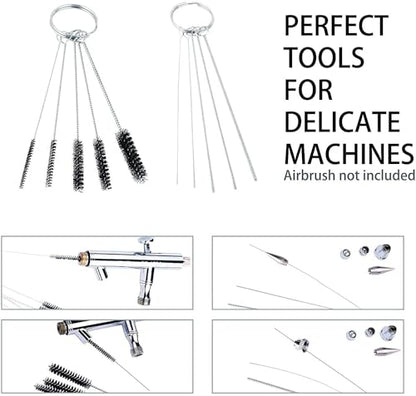 ABEST 3 Set Airbrush Spray Cleaning Repair Tool Kit Stainless steel Needle Brush Set
