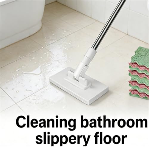Clip and Grip Mop, No Wash Lazy Mop, Dispose Dust Mops with 4 Reusable Cloths, 39 Long Handle with Locking Head & Sweeping Cloths for Cleaning Floor Window Kitchen Home - color: 1pcs