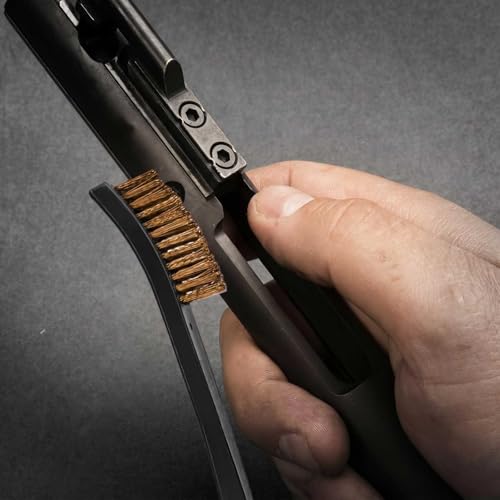 12 Pack Miaozhun Double-Ended Gun Cleaning Brush, 7 Inch Phosphor Bronze Bristle Brushes, Gun Cleaning Supplies Kit, All Purpose Crevice and Detail Cleaning Brushes - color: Phosphor Bronze Brush-12pack