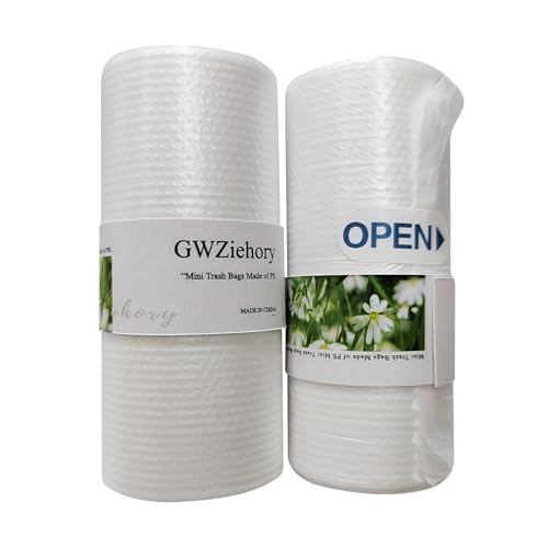 Mini Strong Trash Bags, 0.5 Gal Small Garbage Bags for Desktop Mini Trash Can, 300 Counts, White - color: White