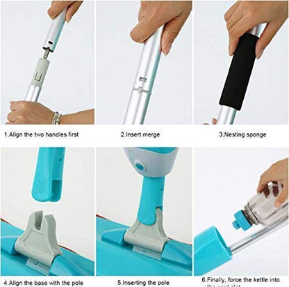 Aluminium Microfiber Floor Cleaning Spray Mop with Removable Washable Cleaning Pad Spray Mop for Floor Cleaning Microfiber Mop for Tile Floors
