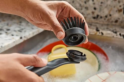 Joseph Joseph SinkTech Dish Brush with Replacement Head, Durable Bristles, Easy to Replace - style: Dish Brush