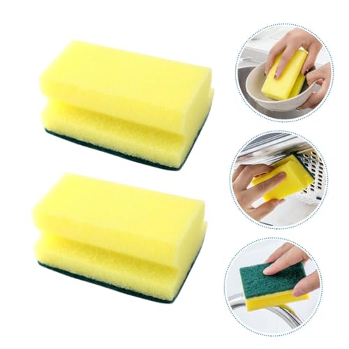 LIFKOME 10pcs Scrub Pads Non-Scratch Sponge Cleaning Pads for Kitchen and Dish Washing Versatile for Utensils Pots Tableware Cleaning