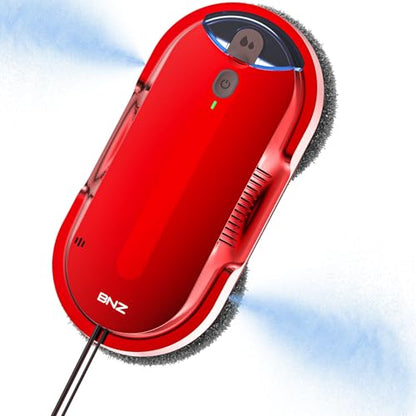 BNZ Smart Window Cleaning Robot, Twin Turbo & Dual Auto-Spray Window Cleaner with Multiple Safety System, AI Path Planning, Frameless Edge Detection, K1 (Ruby Red) - color: Ruby Red