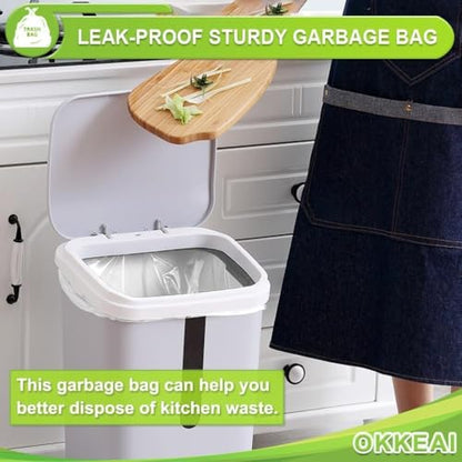 OKKEAI 4-5 Gallon Trash Bags Small Garbage Bags Bathroom Trash Can Bags150 Counts Wastebasket Liners for Office Kitchen,White,Fits 15-20 Liter Bins - style: 4 Gallon-150-White