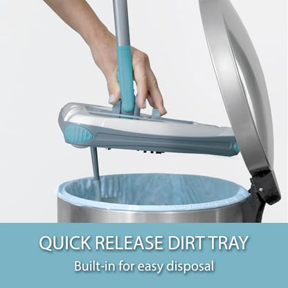Zippi Sweeper Standard - 2025 New and Improved Lightweight Sweeper, Perfect for Short Carpet Hardwood and Tile, Triangular Design Allows for Sweeping in Corners, 30 Minutes Cleaning Time - style: Zippi Sweeper Standard