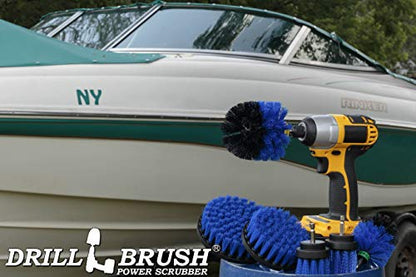 Pool Accessories - Cleaning Supplies - Drill Brush - 5 Piece Spin Brush Pool Cleaning Kit - Pool Supplies - Slide - Deck Brush - Hot Tub - Spa - Pond Liner - Pool Brush - Carpet Cleaner - color: Blue