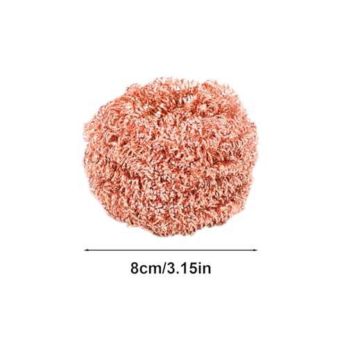 Dishwashing Brush | Dish Cleaning Brush Kitchen Scrub Pads | 2 Pieces Copper Wire Pot Scrubbers Cleaning Supplies, Dishwashing Sponge for Pots Pans Sink Grill Oven Bathroom