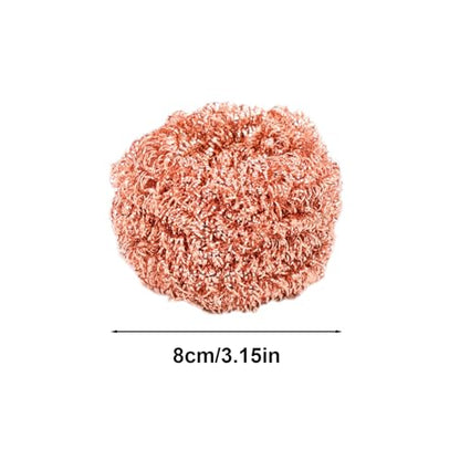 Dishwashing Brush | Dish Cleaning Brush Kitchen Scrub Pads | 2 Pieces Copper Wire Pot Scrubbers Cleaning Supplies, Dishwashing Sponge for Pots Pans Sink Grill Oven Bathroom