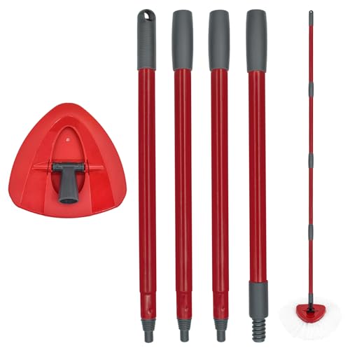 4-Section Spin Mop Handles, Mop Base for Ocedar EasyWring 1 Tank System, Mop Handle Mop Base Set for O Cedar, American Thread Joint