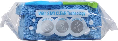 Scotch-Brite Scrub Dots Non-Scratch Scrub Sponge, Rinses Clean, for Washing Dishes and Cleaning Kitchen, 3 Scrub Sponges (Pack of 2) - size: 3 Sponges (Pack of 2)