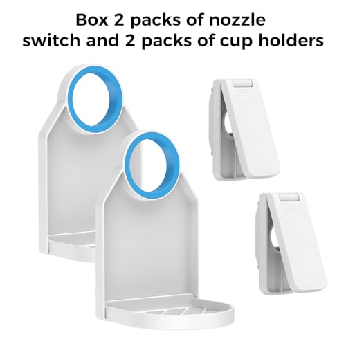 [2 Pack] Laundry Detergent Dispenser Cup Holder & Nozzle Force-Saving Switch, Soap Dispenser,Drip Catcher, for Laundry Room Organization and Storage