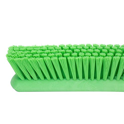 SPARTA 8 Inch Soft Counter Brush with Polyester Bristles and 5 Inch Handle, Color Coded Handheld Broom for Tables Countertops and Foodservice Surfaces, 13 Inch Overall Length, Lime, Pack of 6 - color: Lime