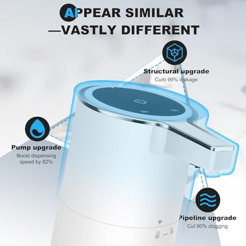 Automatic Soap Dispenser Liquid Touchless: 13.52oz/400ml Wall Mounted USB Rechargeable - 4-Level Adjustable Modern Electric Hand Soap Dispenser - Kitchen Bathroom Kids Family White - color: White Liquid