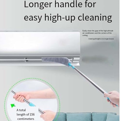2026 Upgraded Retractable Gap Dust Cleaning Artifact with 3 Microfiber Dusting Cloths,Extendable Duster Cleaning Tool,Reusable Washable Dusting Wand for Home,Ceiling,Blinds,Furniture (60in)