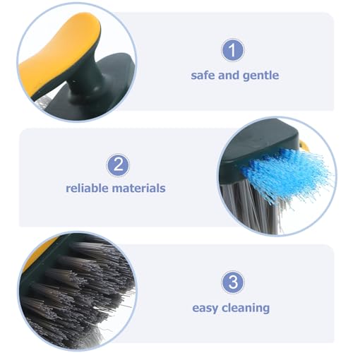 DOITOOL Groove Gap Cleaning Brush for Household Small Spaces Long Handle Floor Scrubber and Toilet Scrub Brush for Bathroom and Kitchen Sink Cleaning