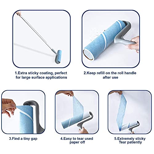 Layers Large Lint Roller Refill, Suitable for Most Large Rollers，mega Rollers, 10 in Wide Roller in The Market - 3 Packs - size: 50 Count (Pack of 3)