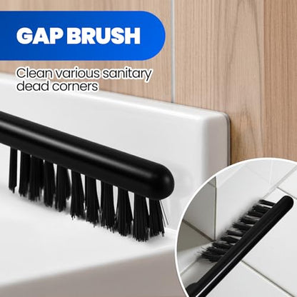 2 in 1 Toilet Brush and Plunger Set, Extended Handle Plunger,Toilet Bowl Brush Plunger Set,Bathroom Cleaning Tools,Cleaning Brush,Cleaning Supplies,Toilet Brush Plunger Combo,Dark Grey - color: Dark Grey
