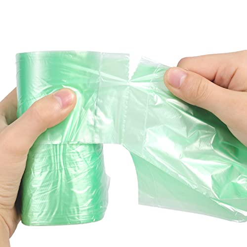 2.6 Gallon Trash Bag 150 Count, Unscented Strong Handle Tie Garbage Bags Fit 10 Litter Trash Can, Three Colors for Kitchen, Bathroom, Bedroom, Office (Green, White, Black)
