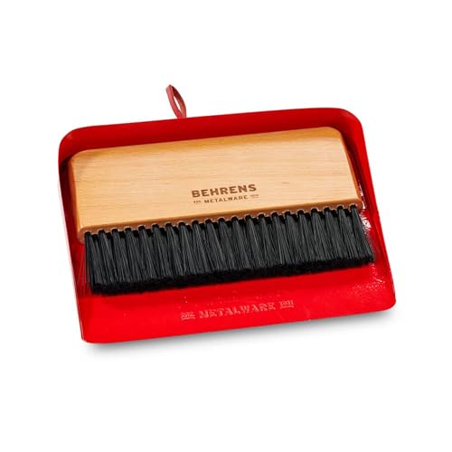Behrens Red Galvanized Dustpan & Brush Set - color: Red