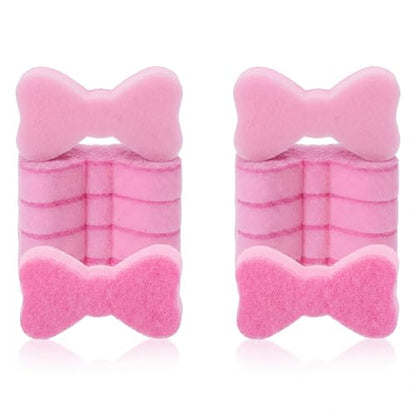 Tioncy 12 Pack Pink Bow Sponges Bulk Preppy Dual Sided Scrubber Cute Pink Bow Sponges Reuseble Non Scratch Dishwashing Kitchen Cleaning Accessories for Cookware Pot Boiler Pan Household - style: Cute Bow