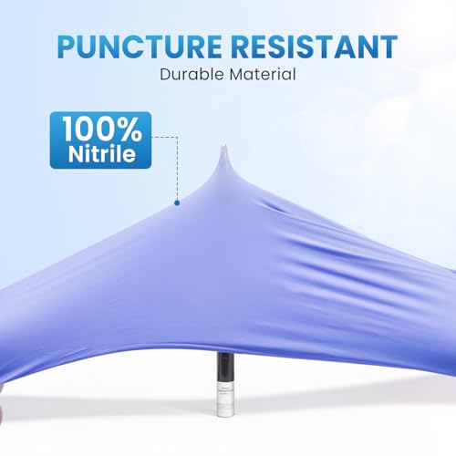 Borje Nitrile Exam Gloves Small, 100 Count Disposable Gloves, Iris Blue, Latex-Free Powder-Free, Food Safe, Cooking, Cleaning - size: Small, style: Iris Blue of 100