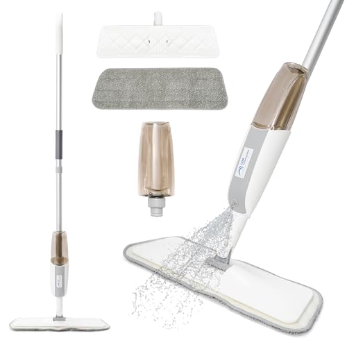 Spray Mop for Floor Cleaning, Refillable Bottle, Microfiber Pad, Lightweight Flat Mop