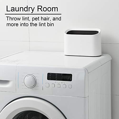 SUBEKYU 0.4 Gal Mini Countertop Trash Can, Small Desktop Garbage Can for Office, Tiny Wastebasket, Plastic, White - color: White 0.4 Gal No Lid