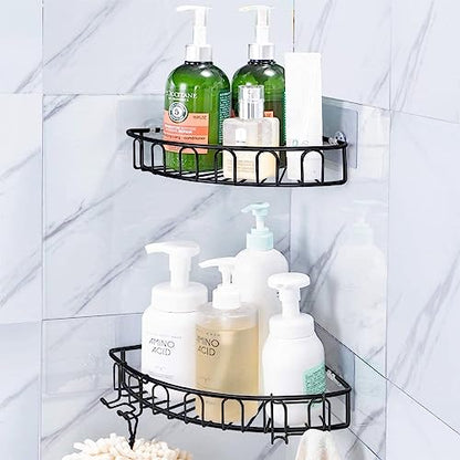 vivinin 15 Pack Shower Caddy Adhesive Replacement, Shower Shelf Adhesive No Drilling, Adhesive Hooks for Showe Caddy, Soap Holder, and Kitchen Racks
