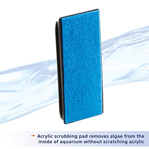 Aqueon Aquarium Algae Scraper, Fish Tank Magnetic Glass Cleaner for Glass/Acrylic, Medium - size: Medium