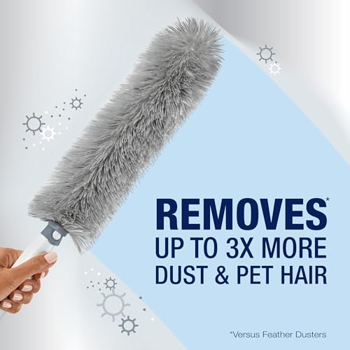 Bona High Performance Dusting System - 1 Compact Handle, 5 Disposable Dusters, & 1 Reusable Duster - Compact Dusting Kit Removes Dust & Pet Hair - style: Compact Dusting Kit