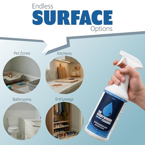 The Everywhere Cleaner Hypochlorous Acid Spray 500ppm (HOCL) - Multi-Surface Household Cleaner & Odor Neutralizer for Kitchen, Bathroom, Sealed Floors, No Fumes, No Residue - 1 Gallon x 2 Pack - size: 128 Fl Oz (Pack of 2)
