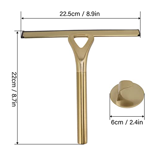 Stainless Steel Squeegee Bathroom Handle Glass Household Glassware Glass Cleaner Glass Brush for Window Cleaning Artifact Scraping Tools Gold Kit Shower Squeegees