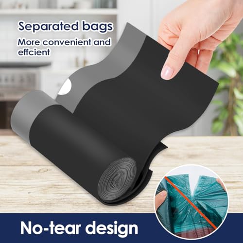 5 Gallon (fit 18-20L)120 Counts Strong Drawstring Trash Bags, Small Plastic Garbage Bags Trash Can Liner for Home Office Kitchen Bathroom Bedroom, Black Waste Basket Liners - style: 120-5 Gallon-Black