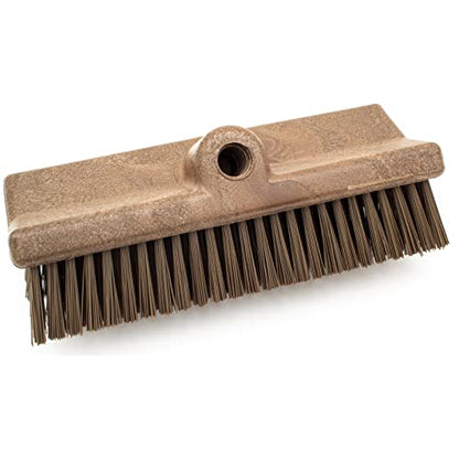 SPARTA 40423EC01 Plastic Floor Scrub Brush, Wall Brush, Equipment Brush With Nonabsorbent Bristles For Industrial Kitchens, Hospitals, Commercial Cleaning, 10 Inches, Brown, (Pack of 2) - color: Brown