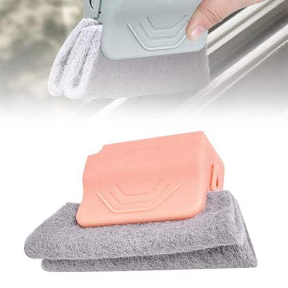 Magic Window Track Cleaner, 2026 New Window Groove Cleaning Brush Tools Set, Creative Cleaner Brushes Tools for Window lides Gaps, Sliding Door Track, Tile Lines Shutter Car Vents (1, Pink) - color: Pink