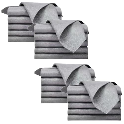 Thickened Magic Cleaning Cloth, Super Absorbent, Lint-Free, Streak-Free Microfiber Cloth for Glass, Car, Windows, Mirrors - Reusable, Quick Drying, Eco-Friendly Multi-Surface Cleaning Rag (20PCS) - color: 20pcs