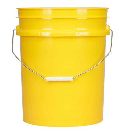 House Naturals 5 Gallon Premium HPDE Plastic Bucket - Made in USA Food Grade Storage Container, BPA Free All Purpose Pail (1, Yellow) - color: Yellow
