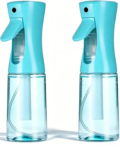 Spray Bottle For Hair,Continuous Spray Bottle, Empty Spray Bottles – Recycled Hair Misting Sprayer for Styling, Cleaning, Plants, Barbers (Blue) - color: Blue